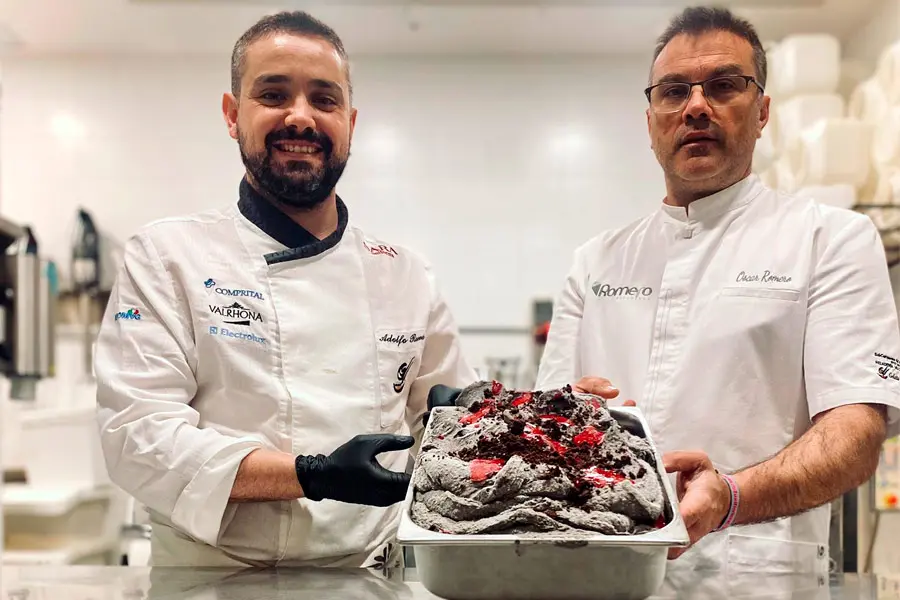 Vulcano de Adolfo Romero, el helado que evoca el pasado volcánico de Ciudad Real