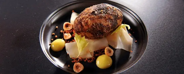 Apio nabo, cebada, heno y avellana, receta ganadora del Young Chef 2015