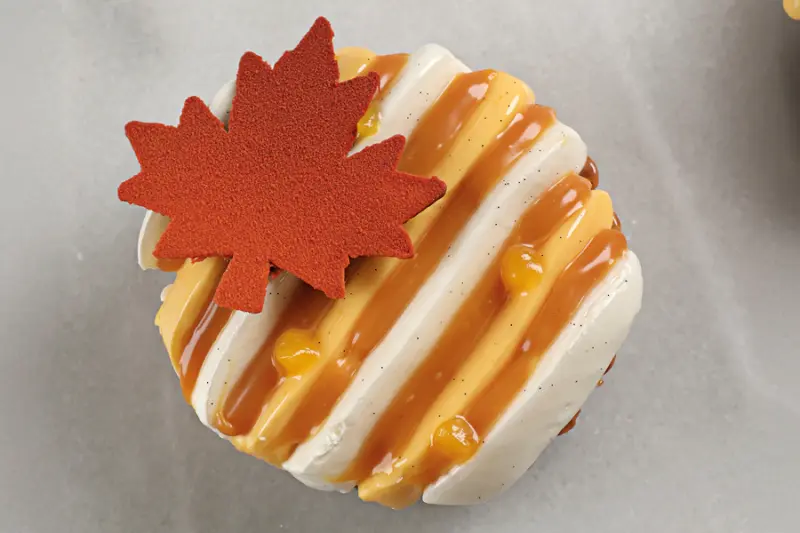 Tartaleta calabaza, mascarpone y nuez