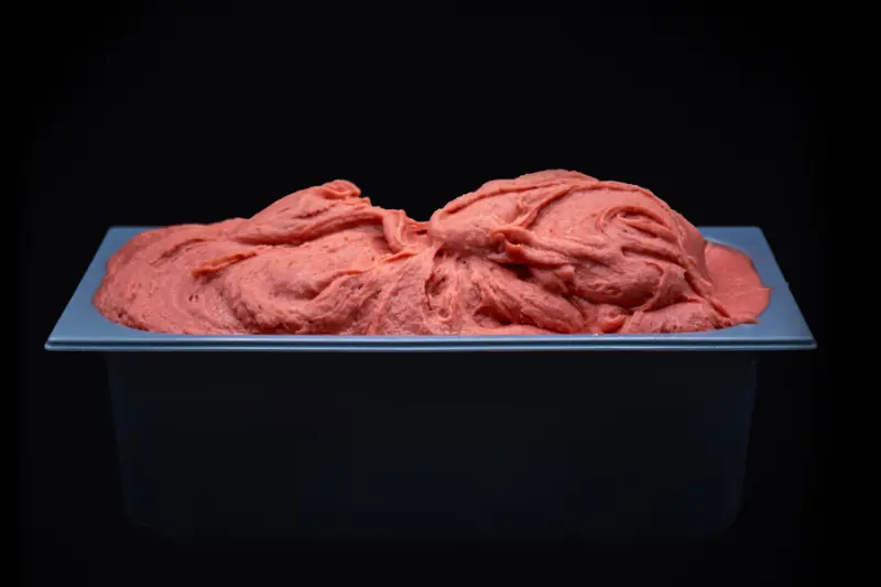Sorbete de fresas con espumoso de la tierra de Ibiza