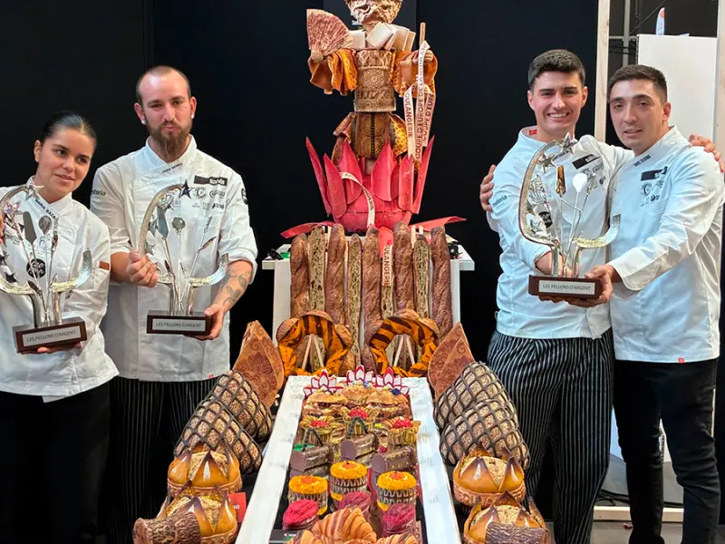 El equipo con su buffet