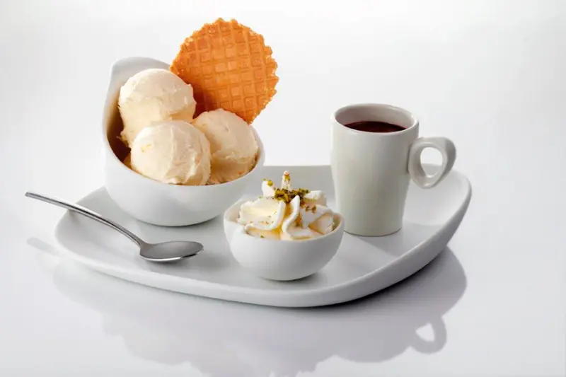 Chocolate caliente con helado