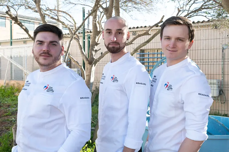 Candidatos de Francia: Axel Lebellanger, Yoan Palamara y Abel Nesson