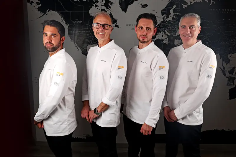 Candidatos de España: Toni Pons, Albert Soler, Marcos Díaz y el coach Jordi Guillem