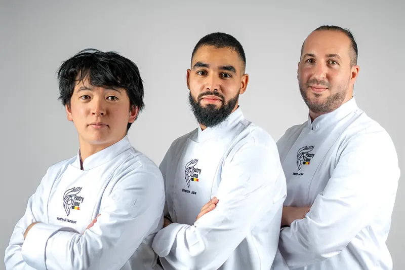 Candidatos de Bélgica: Yoshiyuki Numasawa, Othmane Jaber y Nelson Lechien