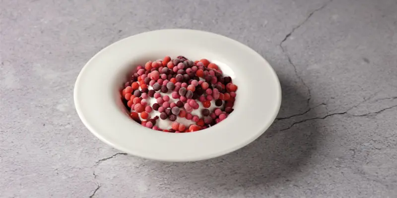 Yogur, frambuesa y remolacha