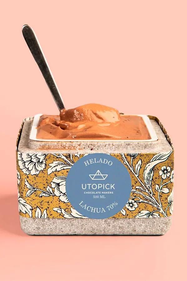 Helado de chocolate negro 70% cacao de origen Lachuá