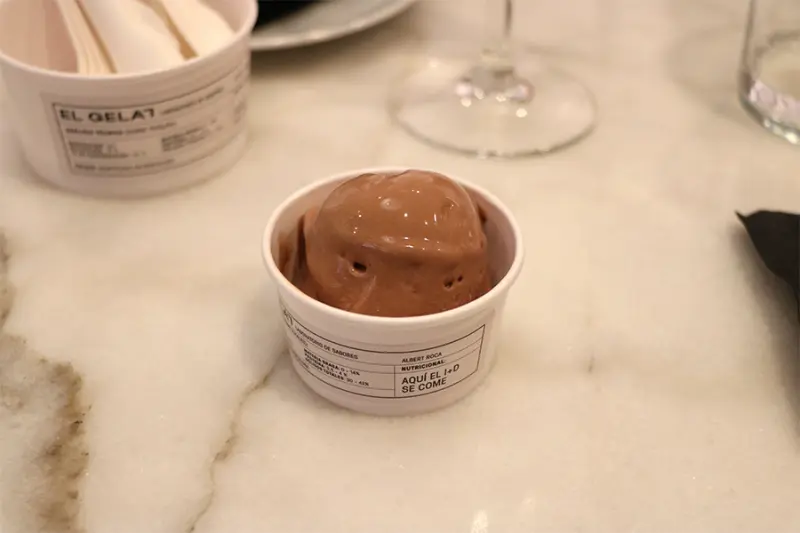 Helado a base de cascarilla de cacao
