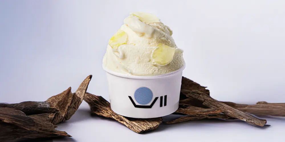 Helado de Lemon tree con limón y madera de agar