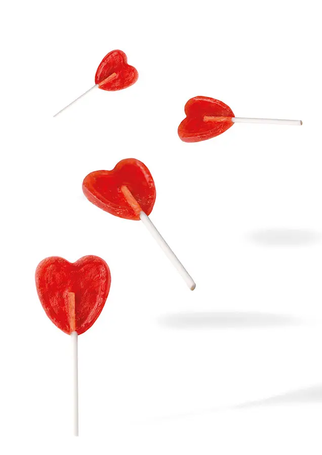 Lollipop de granada y arándano rojo