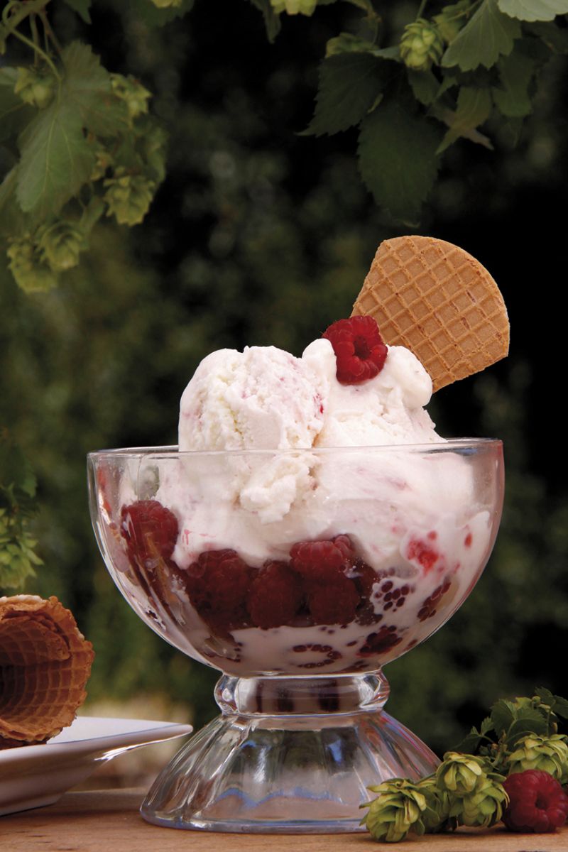 Helado de Lúpulo y Frambuesa