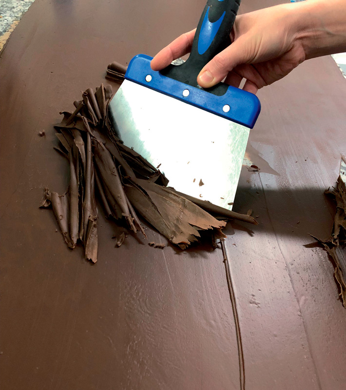 Haciendo virutas de chocolate