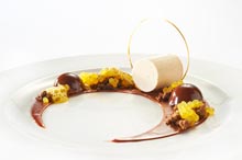 Postre en plato de Dinamarca