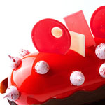tarta glaseada en rojo