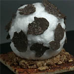 La concept cake presentada en MF, con trufa engra, chocolate blanco, avellana y vainilla
