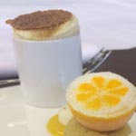 El postre en plato del equipo malayo