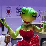 Las ranas jazz de Japón en su buffet