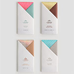 Cuatro chocolates Utopick con packaging Lavernia