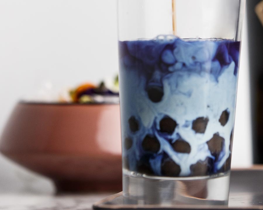 Té de burbujas de la flor “Butterfly Pea”
