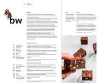 Receta del brownie en el libro Alphabet