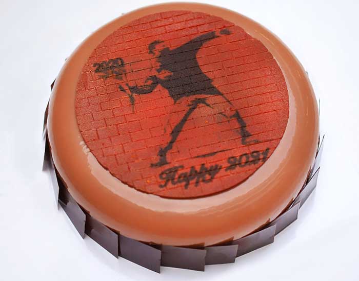 Tarta de L'Atelier inspirada en Banksy