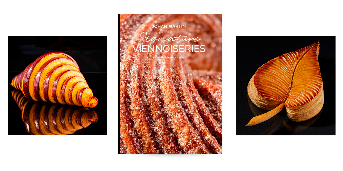 Portada y productos del libro Signature viennoiserie de Johan Martin