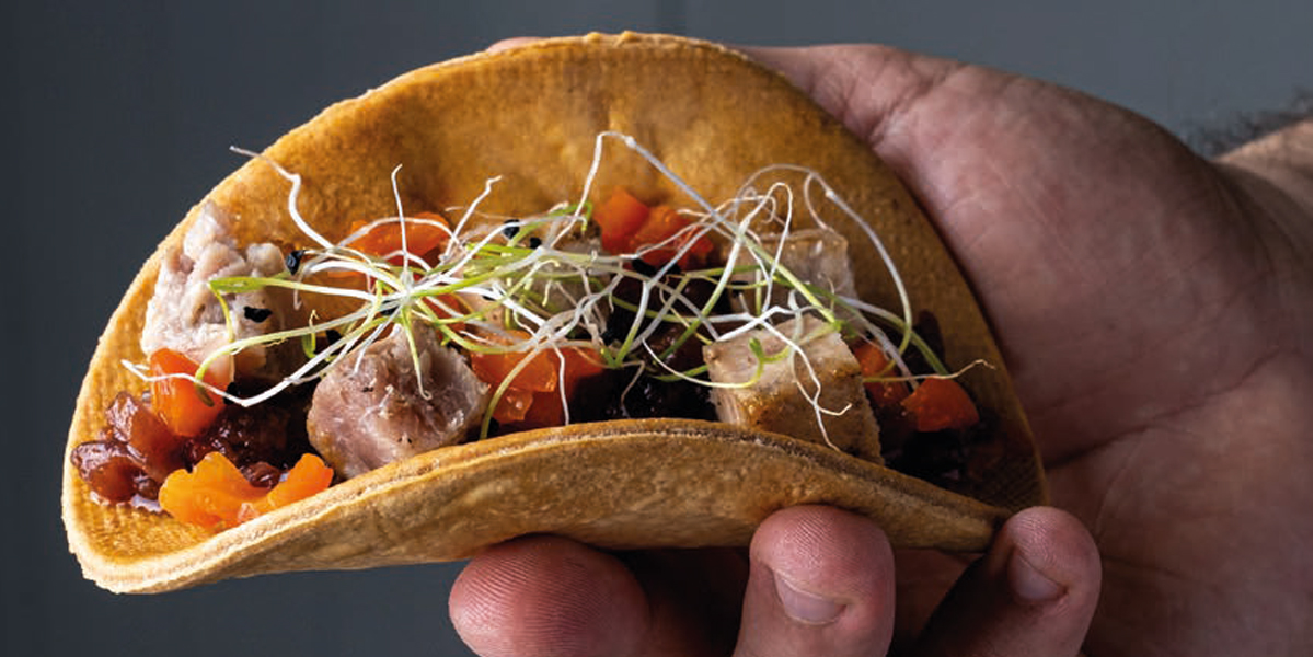 Taco de la pastelería A Maquia