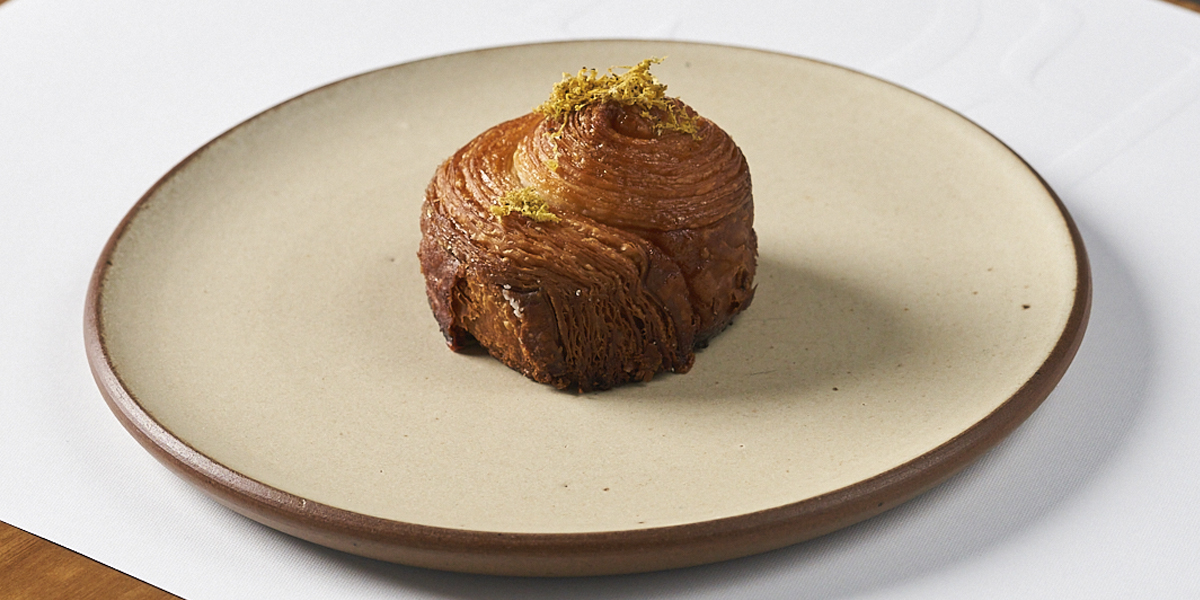 Cruffin de mascarpone y pimientos de Luciano García